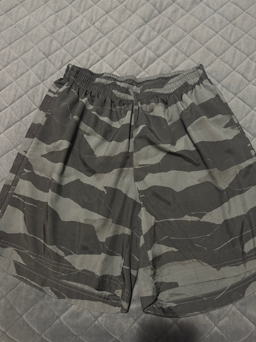 adidas Men's Camo Elastic-Waist Athletic Shorts - Gray
